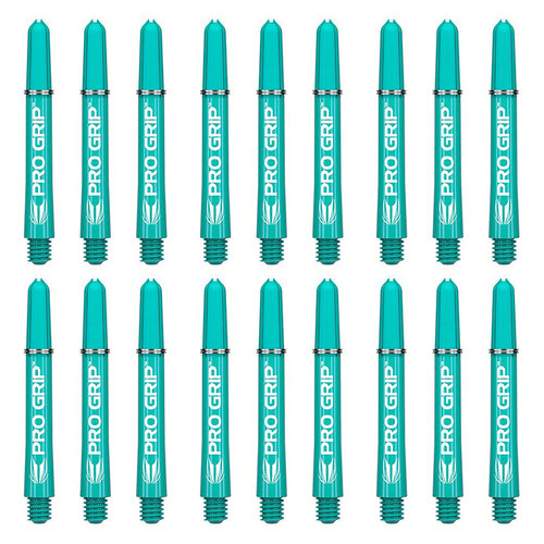 6x 3pc Target Pro Grip Nylon Shaft Accessory Short - Aqua