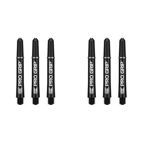 2x 9pc Target Pro Grip Nylon Shaft Multipack Short - Black