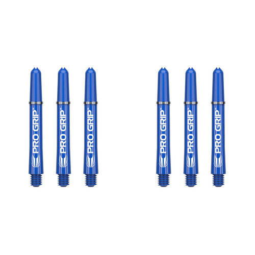 2x 9pc Target Pro Grip Nylon Shaft Multipack Short - Blue