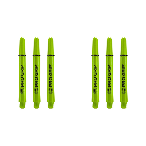 2x 9pc Target Pro Grip Nylon Shaft Multipack Short - Lime Green