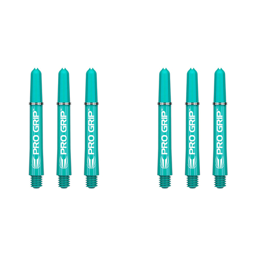 2x 9pc Target Pro Grip Nylon Shaft Multipack Medium - Aqua