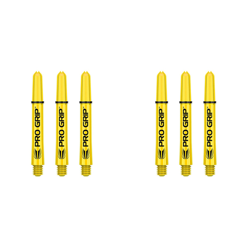 2x 9pc Target Pro Grip Nylon Shaft Multipack Short - Yellow