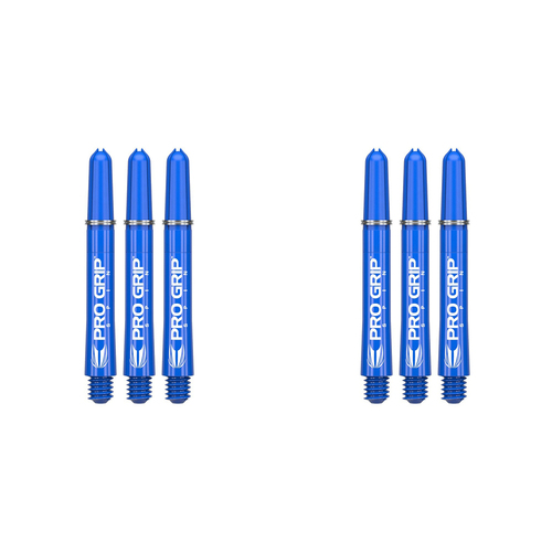 2x 3pc Target Pro Grip Polycarbonate Spin Shaft Multipack Short - Blue