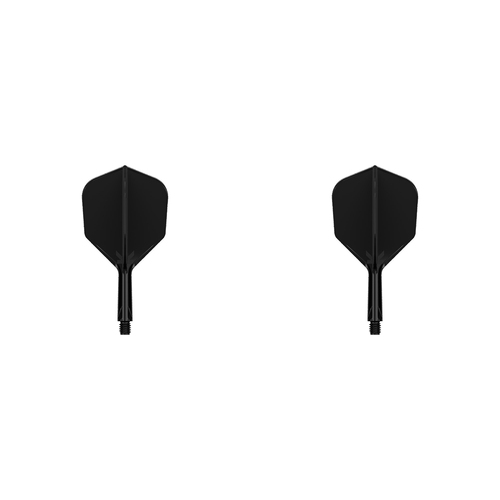 2x Target K-Flex Moulded Flight & Shaft No.6 Medium - Black