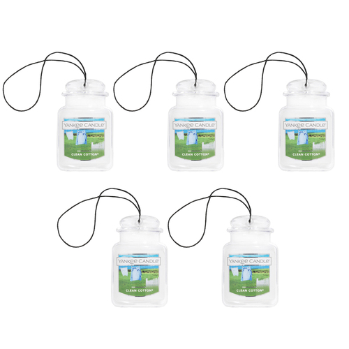 5PK Yankee Car Jar Ultimate Clean Cotton Air Freshener 9g