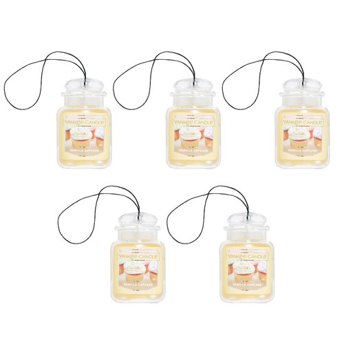 5PK Yankee Car Jar Ultimate Vanilla Cupcake Air Freshener 9g