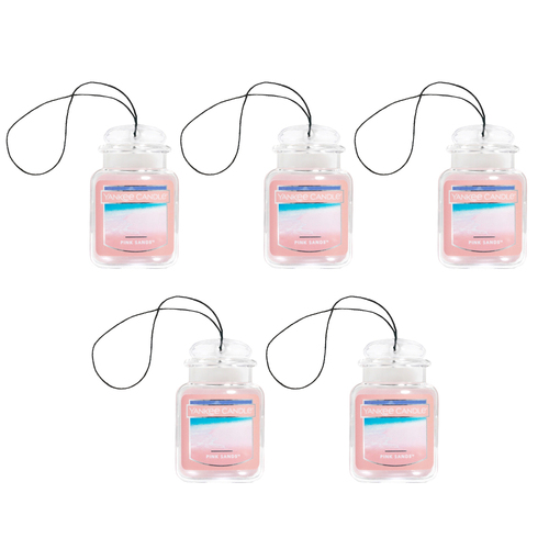 5PK Yankee Car Jar Ultimate Pink Sands Air Freshener 9g