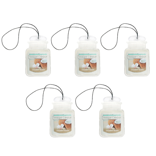 5PK Yankee Car Jar Ultimate Coconut Beach Air Freshener 9g