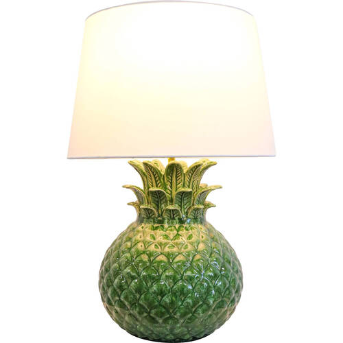 LVD Ceramic/Cotton Lamp Home/Room Decor 35x70cm - Squat Pineapple Green