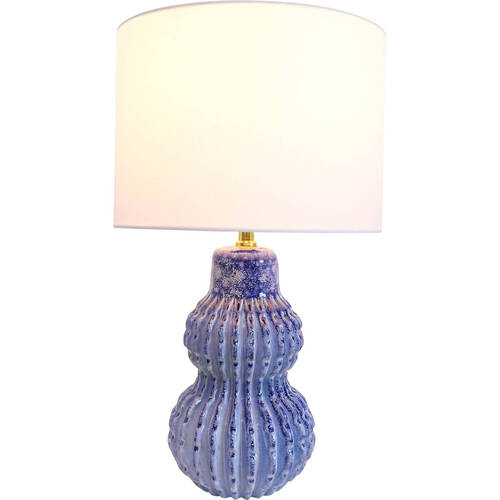 LVD Ceramic/Cotton Lamp Home/Room Tabletop Decor 28x34cm - Malabar