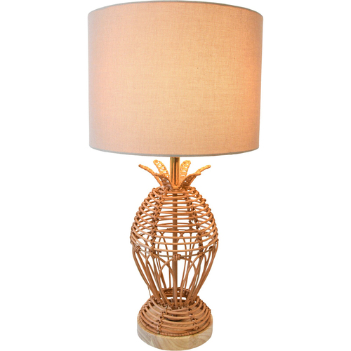 LVD Linen/Rattan Lamp Islander Room Decor 55.4cm - Natural