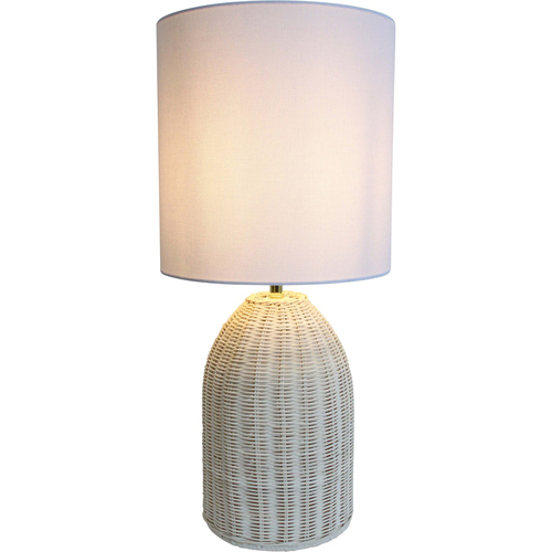 LVD Linen/Rattan Lamp Tall Coastal Room Decor 59cm - Natural