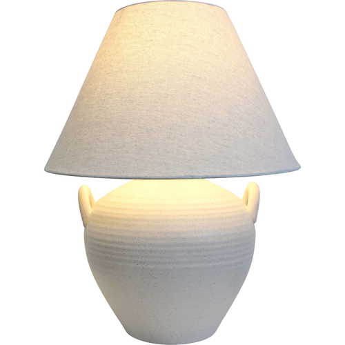 LVD Linen/Ceramic Lamp Cabana Tabletop Light 41x53cm - Beige