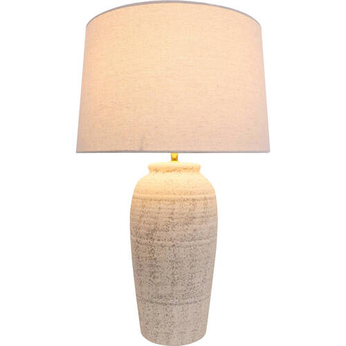 LVD Ceramic/Linen Lamp Home/Room Decor Large 25x40.5cm - Sandrock