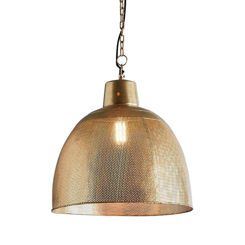 Belle Riva Iron Ceiling Pendant Light Medium 46cm - Antique Brass