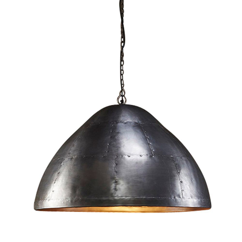 Belle P51 Iron Ceiling Pendant Light Large 85cm - Zinc