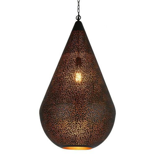 Belle Aquarius Iron Ceiling Pendant Light Large 90cm - Black