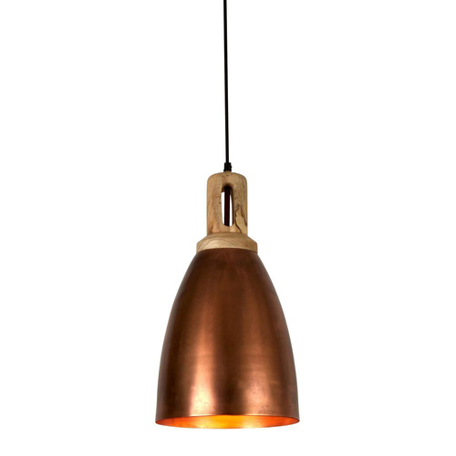 Belle Lewis Iron Ceiling Pendant Light 43cm- Antique Copper