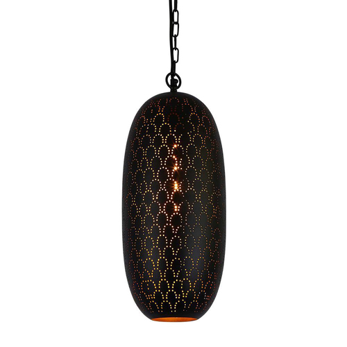 Belle Anaconda Metal Ceiling Pendant Light 52cm - Black