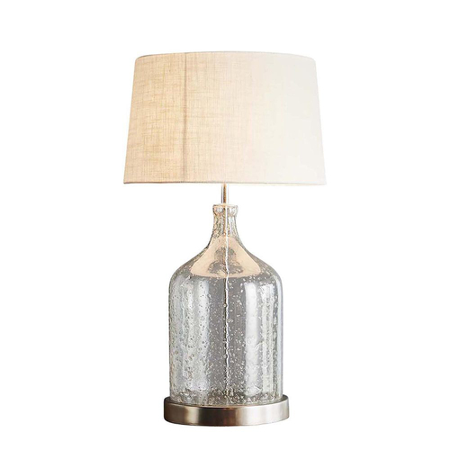 Belle Lustre  Table Lamp w/ Flagon Base 53cm - Silver/Clear