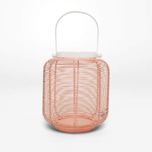 Rayell Lantern Candle Holder Linda Home Decor Peach 17x19x17cm