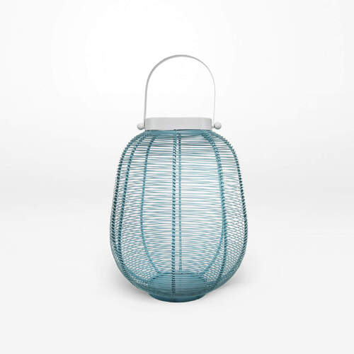 Rayell Lantern Candle Holder Lesley Home Decor Aqua 24x28x24cm