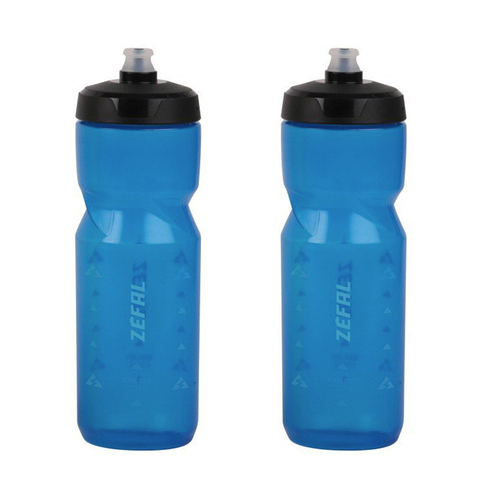 2PK Zefal Sense Soft 80 Bike Water Bottle 800ml - Translucent Blue