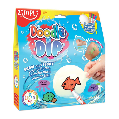 Zimpli Doodle 'N' Dip Draw & Float Temporary Tattoo Kit Kids/Family 8+