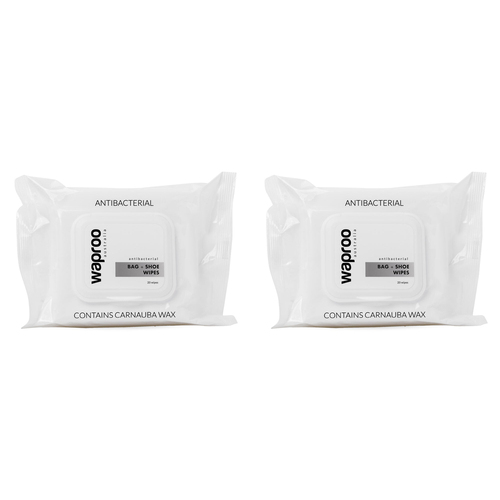 2PK Waproo Platinum Leather Bag & Shoe Cleaning Wipes