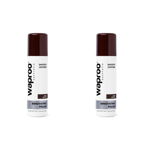 2PK Waproo Platinum Liquid Renovating Leather Polish Dark Brown