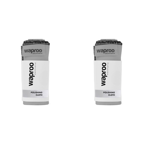 2PK Waproo Platinum Micro Fibre Polish & Cleaning Cloth (Grey)